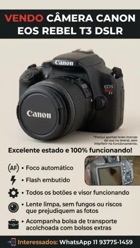 Câmera Canon EOS Rebel T3