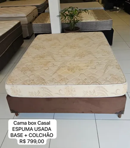 CONJUNTO BOX CASAL ESPUMA USADO - ENTREGO