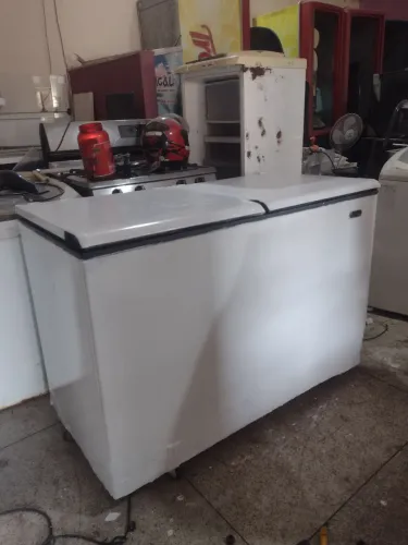 Freezer horizontal 2 tampas de 480 litros funcionando perfeitamente 1500