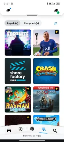 Conta de Playstation com diversos jogos