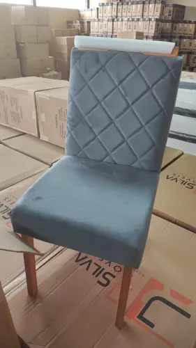 CADEIRA JANTAR STELA VELUDO - JSILV ( Pronta Entrega )