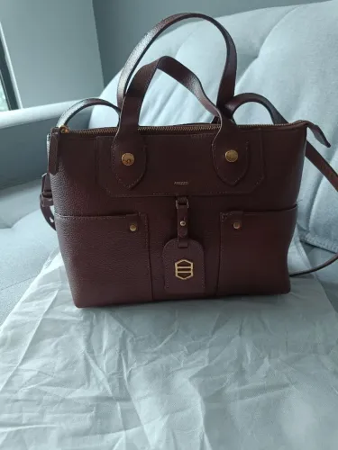 Bolsa Arezzo marrom original couro legítimo tamanho P