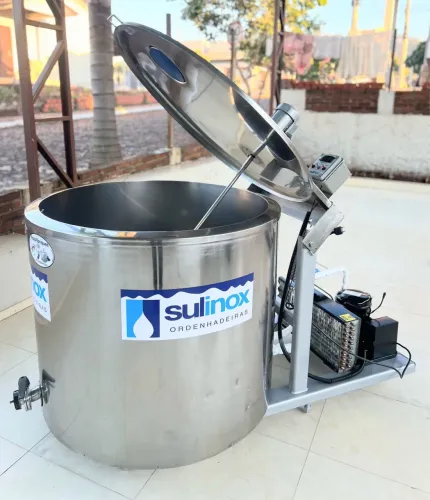 Tanque Misturador Tina Resfriador de Leite 500 Litros Caldas Sorvetes açaí Agua de Coco