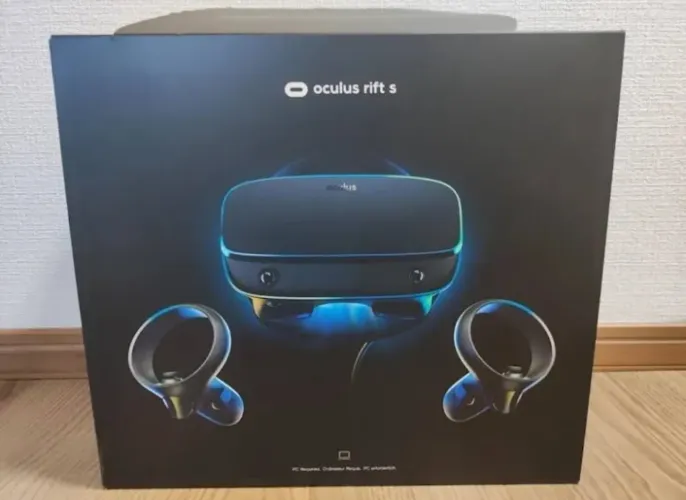 Oculus Rift S VR com bastante marcas de uso.