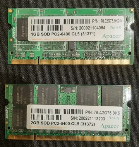 Memórias RAM para Notebook DDR2 - 1GB e 2GB