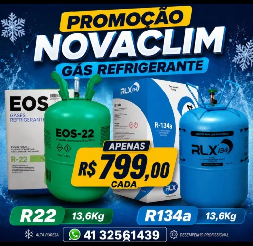 Gás refrigerante para ar condicionado.