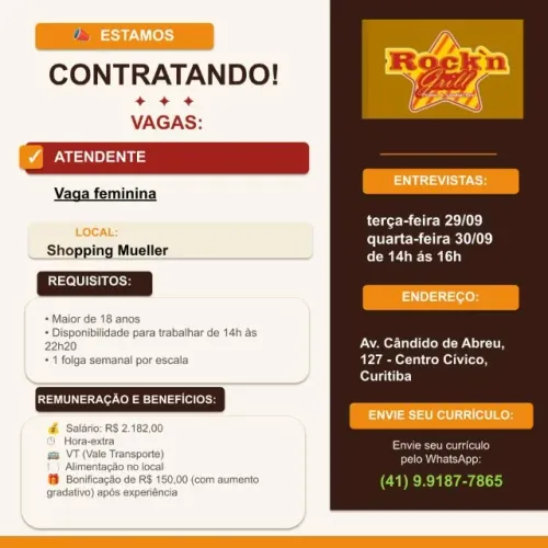 Atendente Shopping Mueller