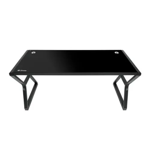 Mesa para Escritório Zinnia Aurea A160, Vidro Temperado, 160cm, Preto