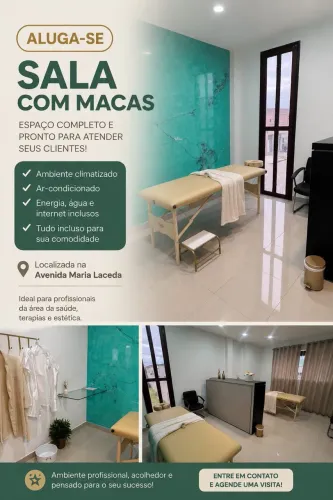 Sala para aluguel com macas 