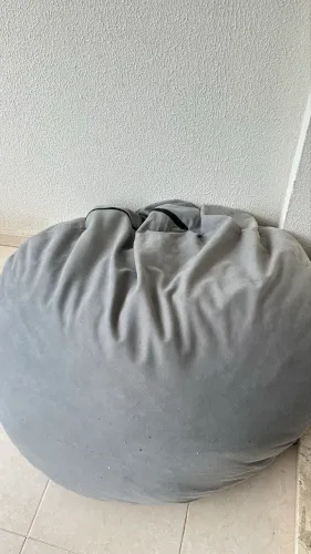 PUFF GIGANTE / BEAN BAG CINZA - CONFORTÁVEL E ESPAÇOSO