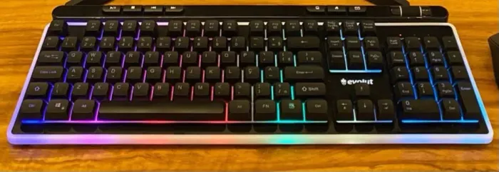 Teclado Gamer Evolut Semi Mecânico RGB - Sem fio