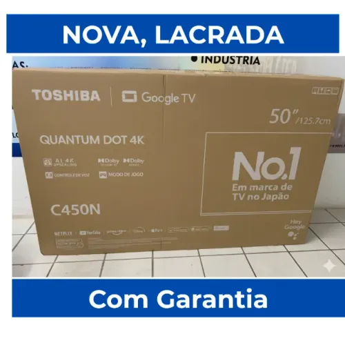 Smart TV Toshiba QLED 50? 4K Google TV Bluetooth Nova/Lacrada | Última unidade
