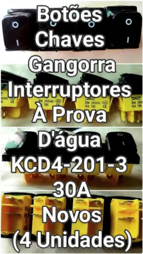 Interruptores, Chaves com 4 Pinos Kcd4-201-3 30A