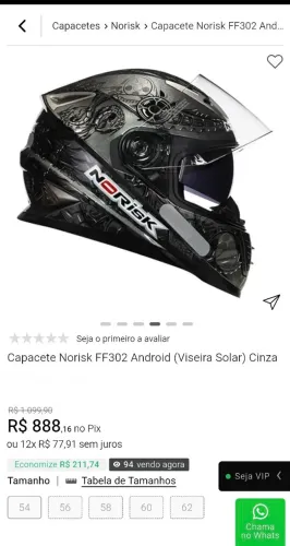 Capacete No Risk Tam 58