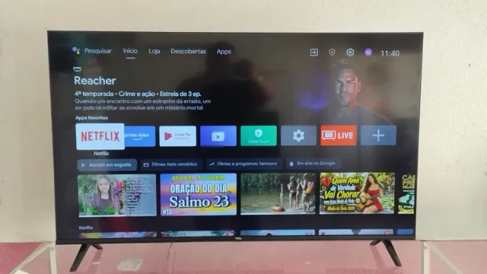 TV BOA BARATA E COM GARANTIA-SMART TV 43 TCL ANDROIDE COMANDO DE VOZ