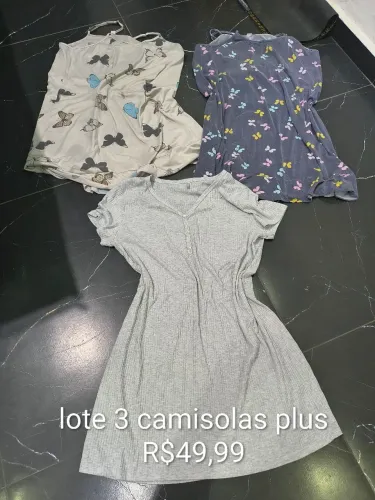 Lote com quatro camisolas plus Tam GG