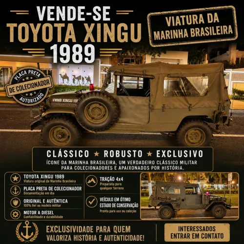 Toyota Band.Jipe Capota de Lona Diesel 1989