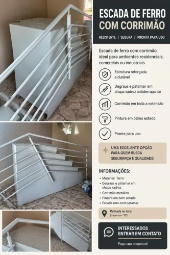 Vendo escada de ferro