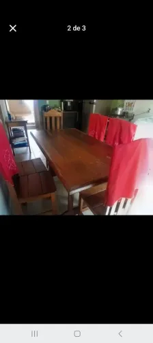 Mesa de argelin com seis cadeiras medindo 1,5 X 90 [ mesa]