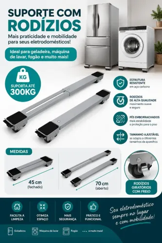 Carrinho extensível em aço
