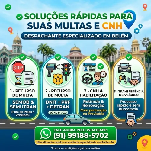 Despachante de multas e licenciamento e cnh.