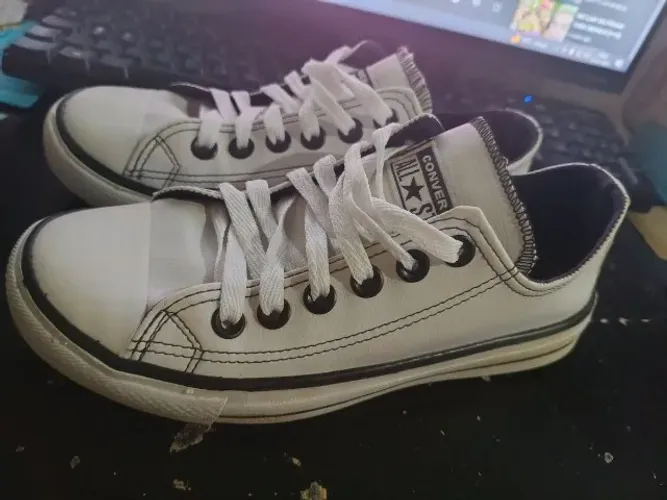 (NOVO) Tênis converse all-star branco de couro 36