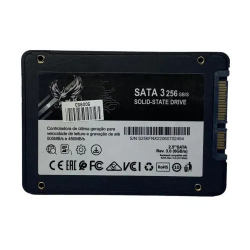 Ssd Hd 256gb Gamer Sata 2,5