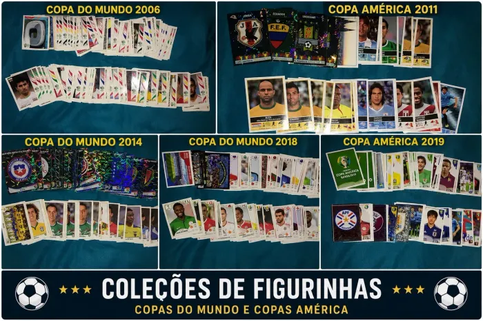 Figurinha das copas Américas e copas do mundo 