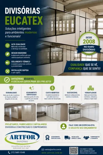 Divisórias para Escritório, Divisórias Eucatex Instaladas, Venda com Material Ja Instalado