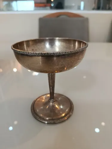 Taça Antiga De Prata Para Champanhe / Sobremesa - Vintage