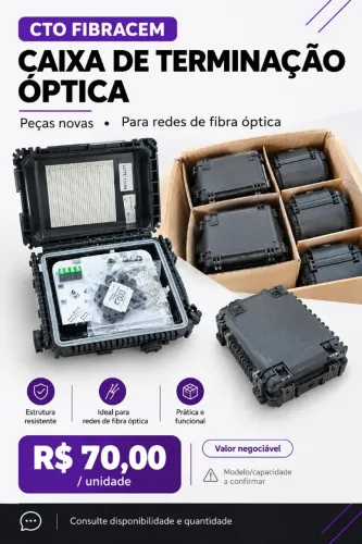 CTO Fibracem - Caixa de Terminação Óptica para Fibra - Nova