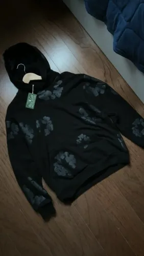 Denim tears black monogram hoodie tamanho M