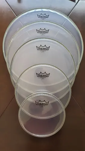 Jogo de peles de bateria Remo Ambassador Clear