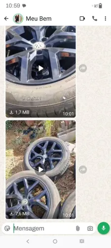 Rodas aro 20 higline com pneu meia vida, apenas uma tem um pequeno ralado.