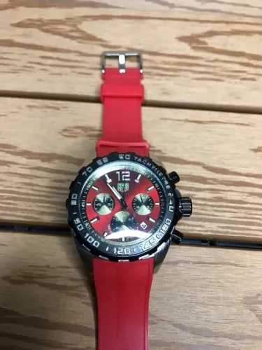 relógio tag heuer fórmula 1 vermelho