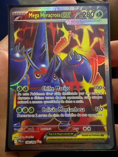 Carta Pokémon TCG Foil - Mega Heracross EX 108/094 + Ludicolo 095/094
