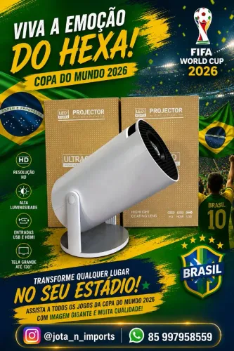 Projetor Ultra Hd Hy300 Assista Copa do Mundo Filme Series Aindroid Completo