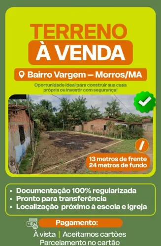 VENDE-SE TERRENO EM MORROS MARANHÃO 