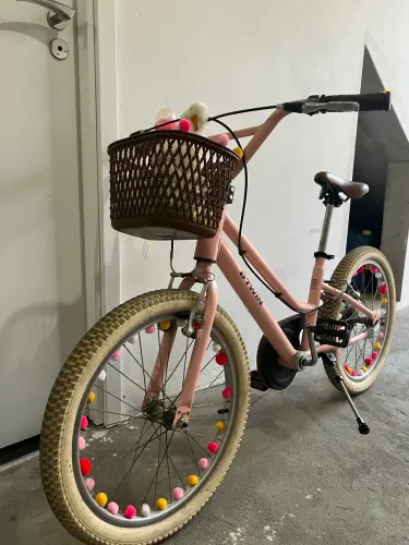 Bicicleta Infantil de Ciclismo Aro 20 Riverside 100 Btwin Rosa