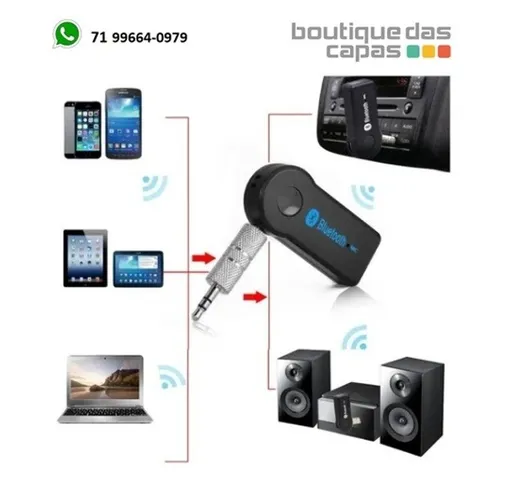 Adaptador Bluetooth Veicular P2 Receptor Conversor para Carro le-805b it-blue