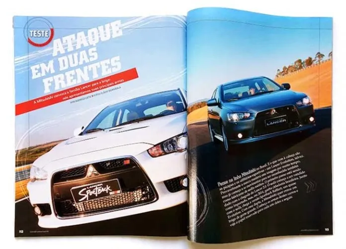 Lancer GT e Lancer Sportback Ralliart - revista Car and Driver de 2011