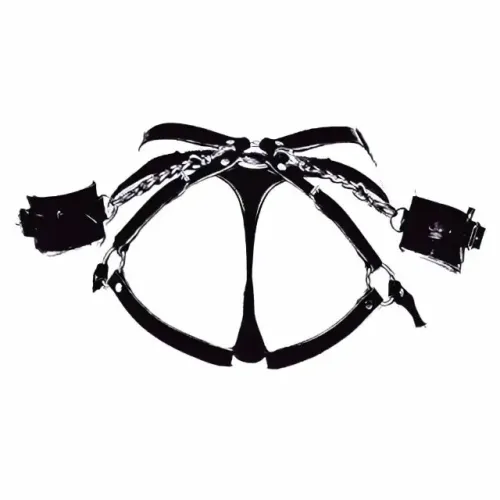 Harness Arreio do pecado preto com calcinha cirré