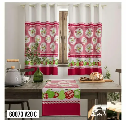 Cortina de cozinha estampadas 2.20x1.40 tecido poliéster Oxford tergal 