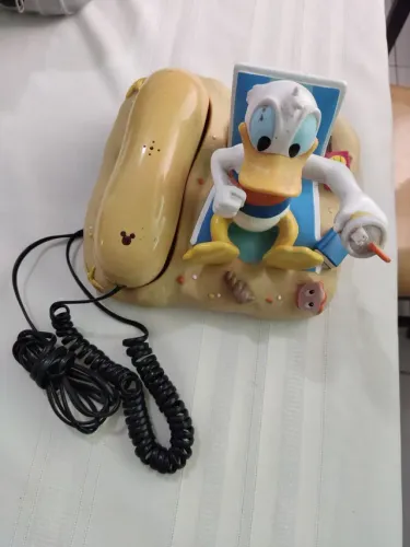 Raro telefone antigo do pato Donald 