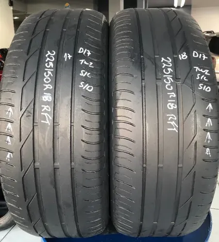 Kit 02 Pneus 225/50r18 Bridgestone Turanza T001 95W Run Flat (usados) *17/18