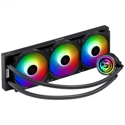 Water Cooler 360mm PCyes Nix 2, ARGB, Preto, Intel 1700, Amd AM5, TDP 350w