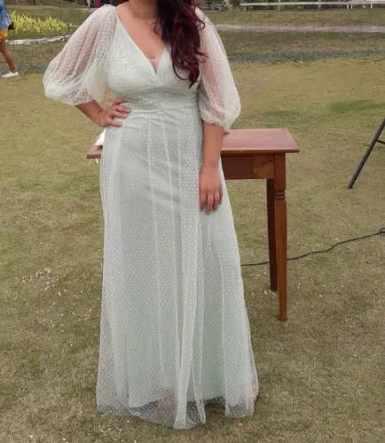 Vestido verde menta