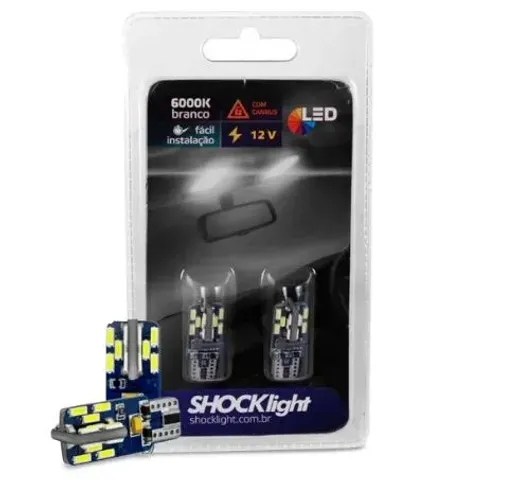 Par Lâmpada T10  pingão 24 Led´s  4014 cambus  6000k 12v