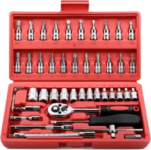 Kit Chave Conjunto com 46 chaves catraca