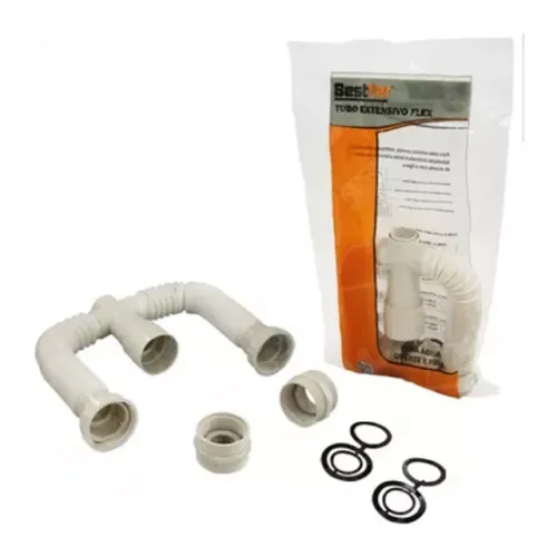 Sifão Extensível Universal Duplo Branco
